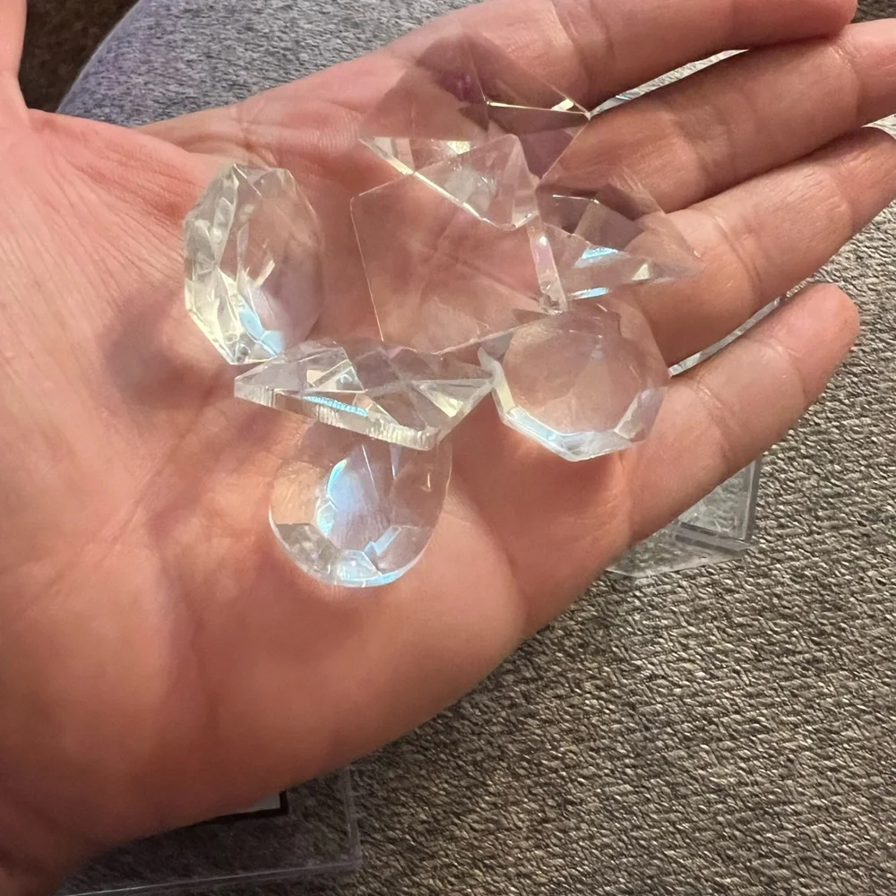 Restoration Hardware Clear Faceted Glass Jewels
